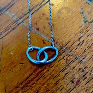 Tiffany sterling circle interlocking necklace